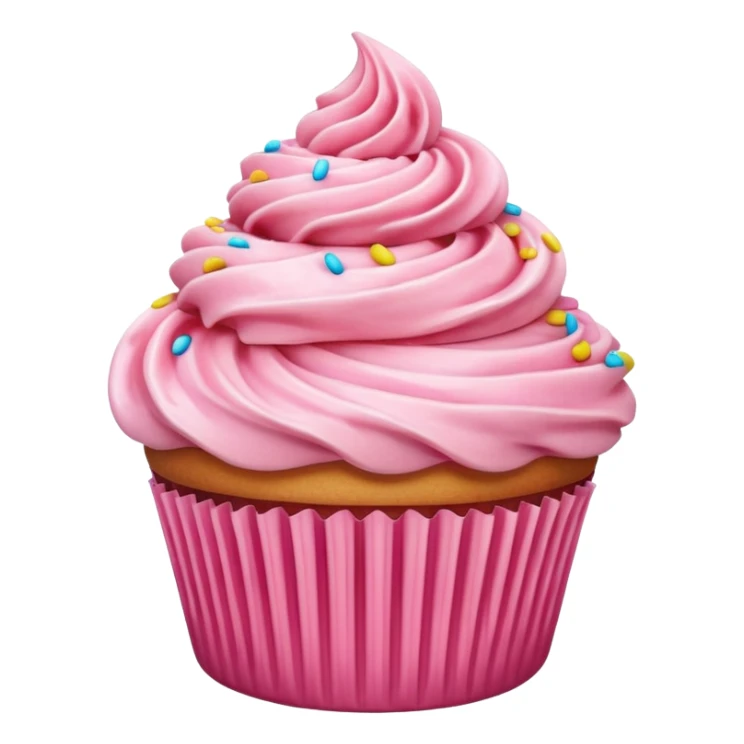 Cupcake with pink icing sticker