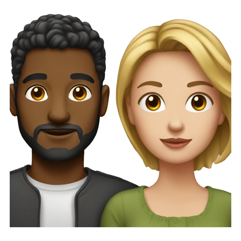 realistic portrait of couple sticker
