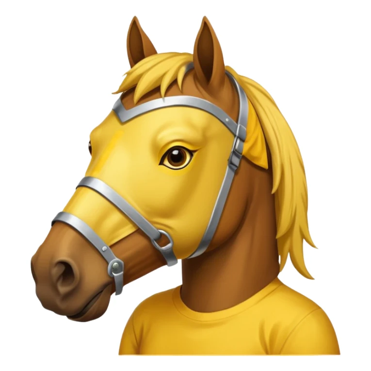 horse with yellow mask and shirt sticker