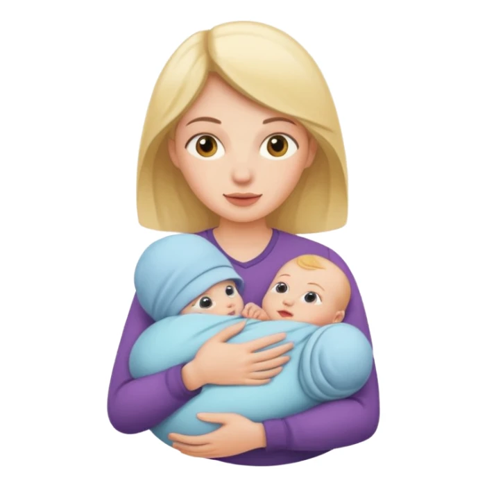 Woman is holding a baby  sticker