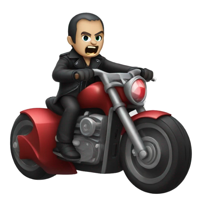 Vampire riding a motorcycle sticker