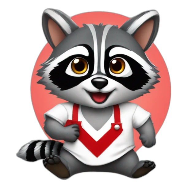 racoon cheff with River Plate T-shirt sticker
