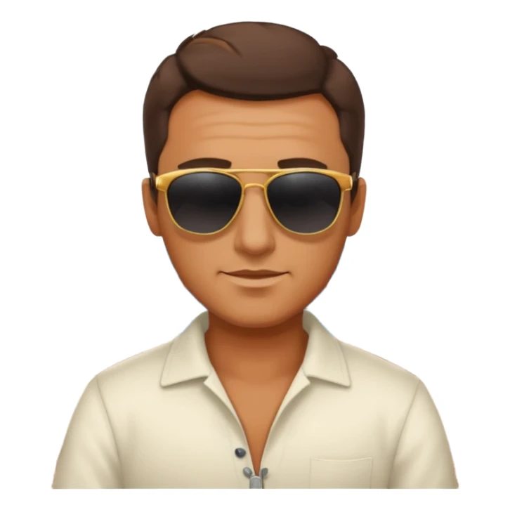 Male yacht man face sticker