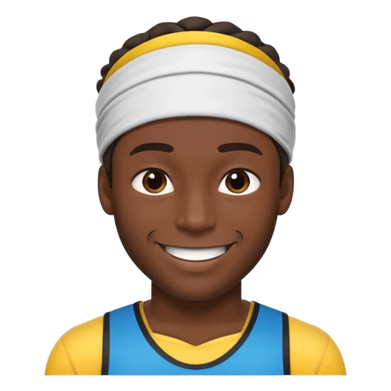 Male Athlete wear headband sticker