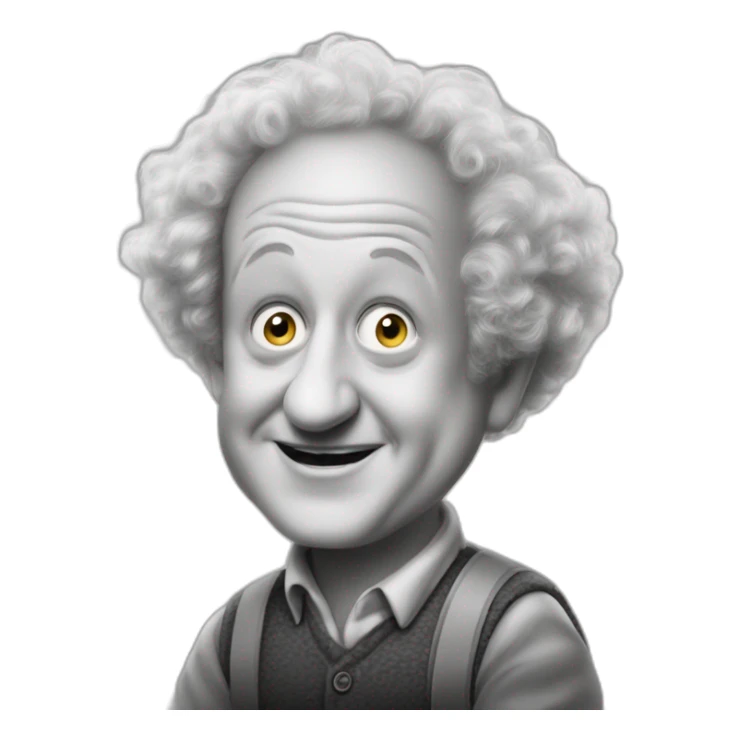 Young Larry fine of the three stooges sticker