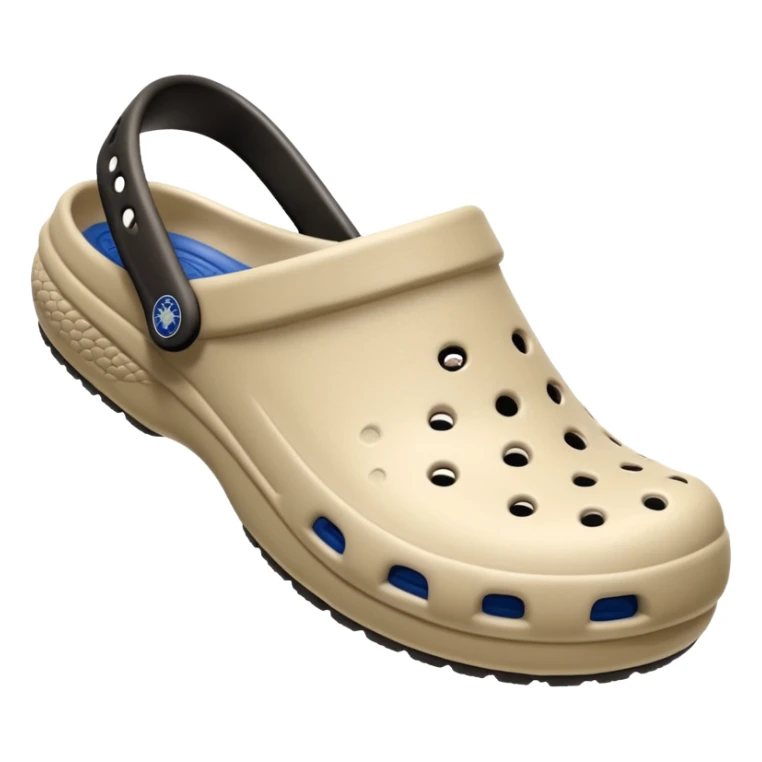 I need emojis of Crocs shoe in White, Black and Beige sticker