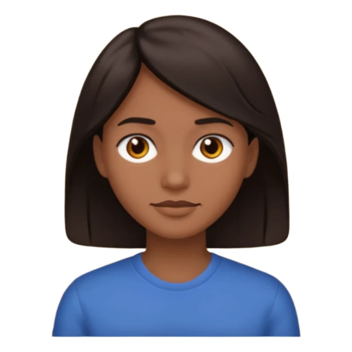 A human face with dark hair sticker