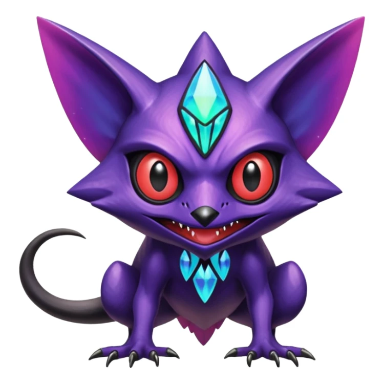  exotic tropical cyber-Sableye-Noibat-Trico-Fakémon-Pokémon-Vernid-creature sticker