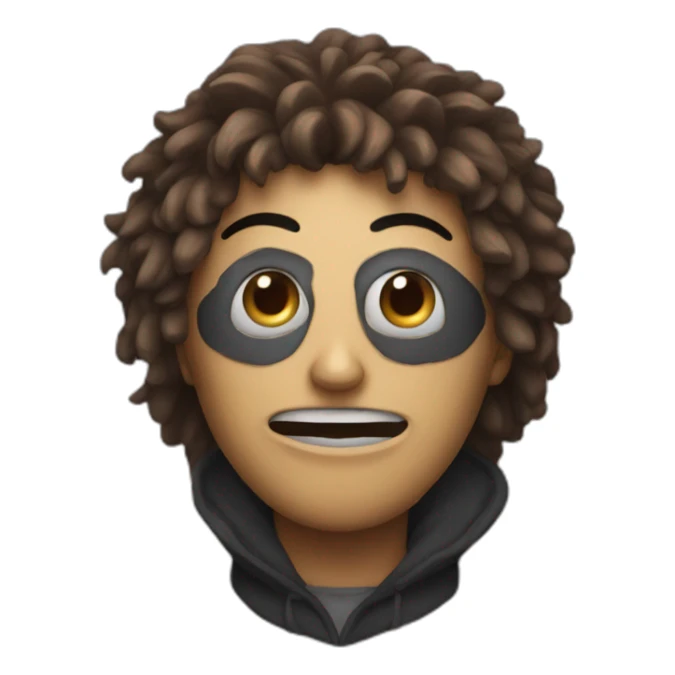 human in mask of madness sticker