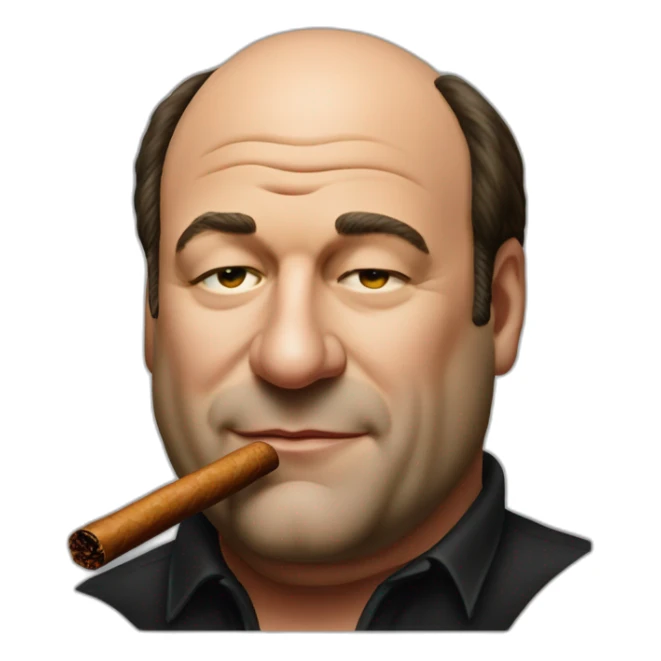 James gandolfini smoking a cigar sticker