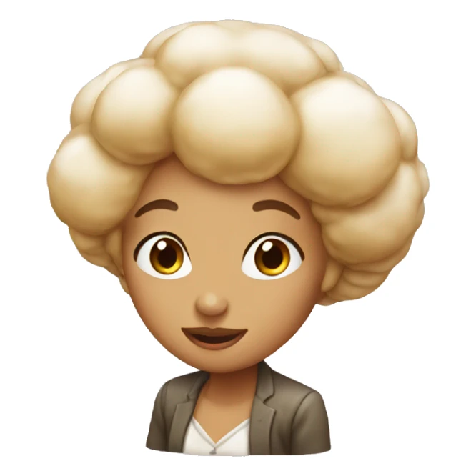 Female little cream puff sticker