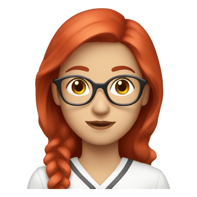 Vision therapist woman red hair sticker