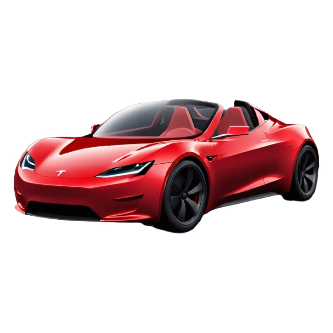 Tesla Roadster - Tesla (Model Year: 2020) (Iconic colour: Dark Red) sticker