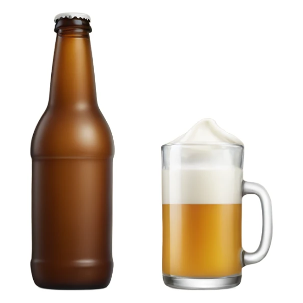 Cheers beer mug and kids milk bottle sticker