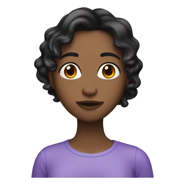 Long wavy purple black haired 20 year old women sticker