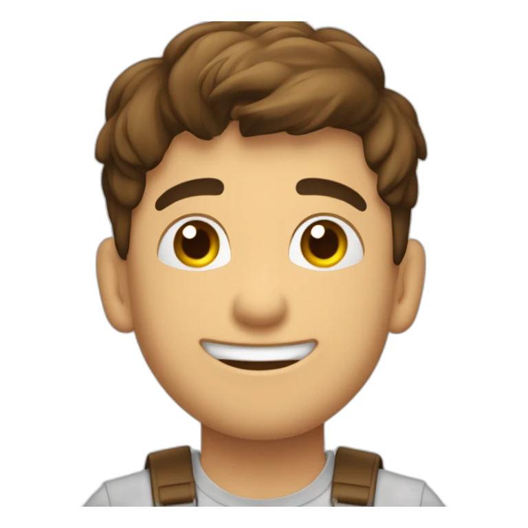 joven muchacho festejando con los brazos hacia arriba feliz sticker