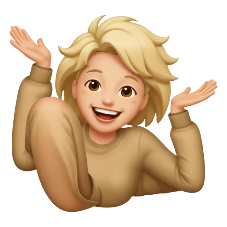 😂 laughing even harder and rolling over because of how much he’s laughing  sticker