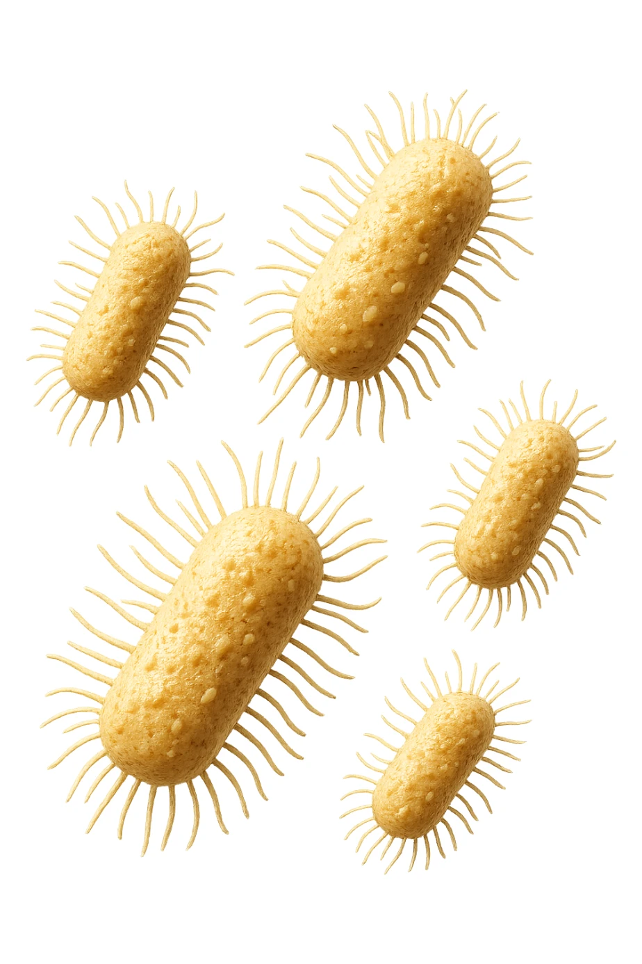 EMOJI STILE IPHONE 3D DI batteri intestinali che fluttuano in aria E FALLO MOLTO REALISTICO IN 3D sticker