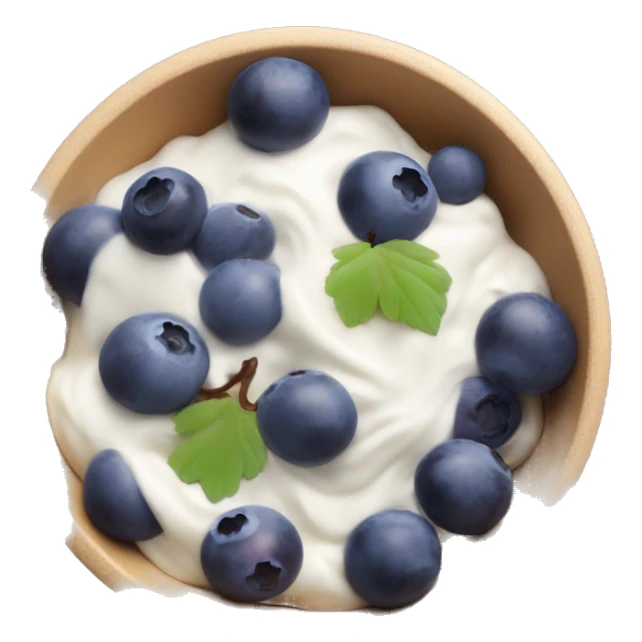 yoghurt bowl with grapes and blueberries sticker