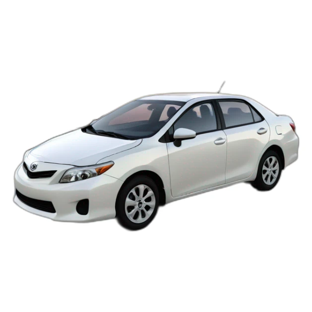 california sunset Toyota corolla 2011 white sticker