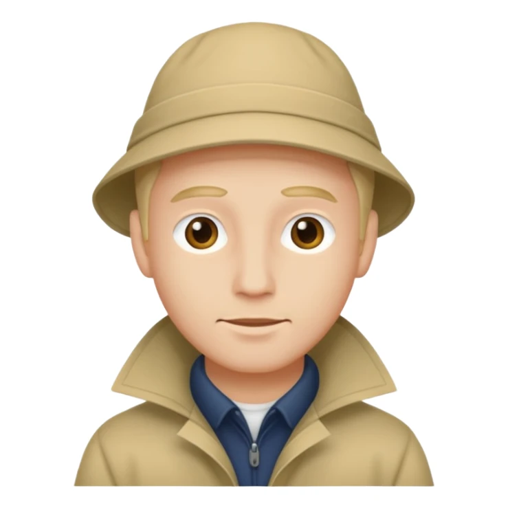 Make a man with a sou’wester, the cap that you use when it rains sticker