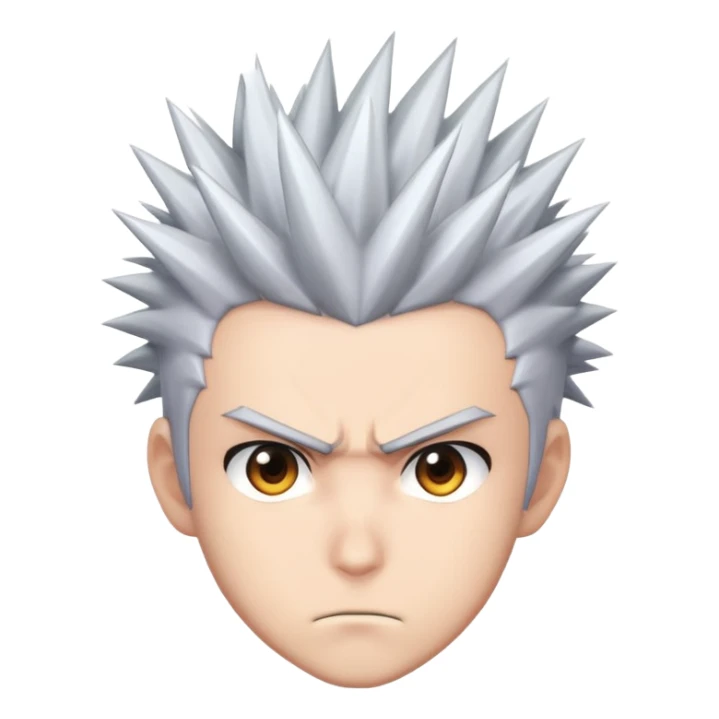 Anime hero with spiky hair and determined expression sticker