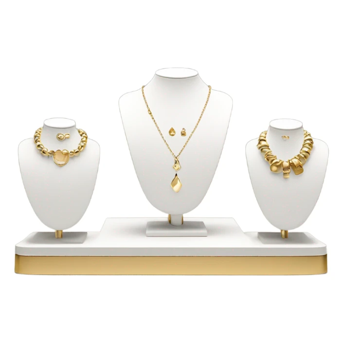 jewelry hanging from a gold stand  sticker