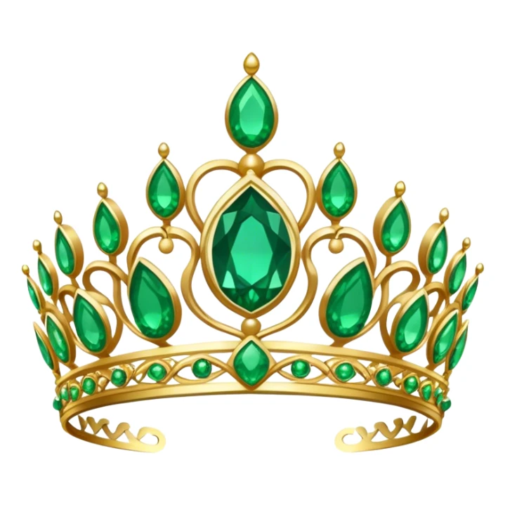 Tiara with only green gemstones  sticker