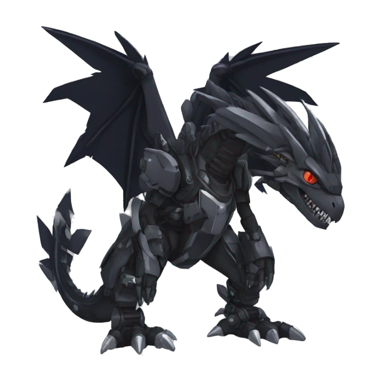  Cool Edgy Black Digimon-Fakemon-Raptor-Dragon-Mecha full body sticker