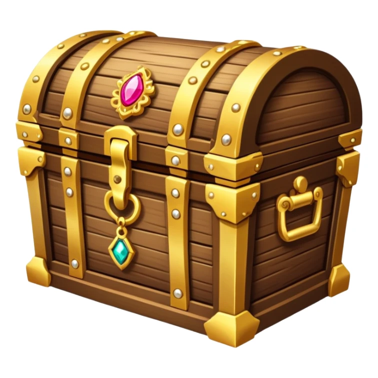 treasure chest filled with gold coins and jewels sticker