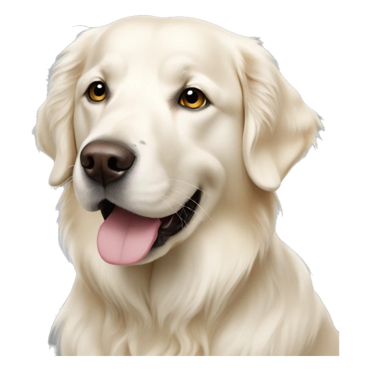 white english cream golden retriever sticker