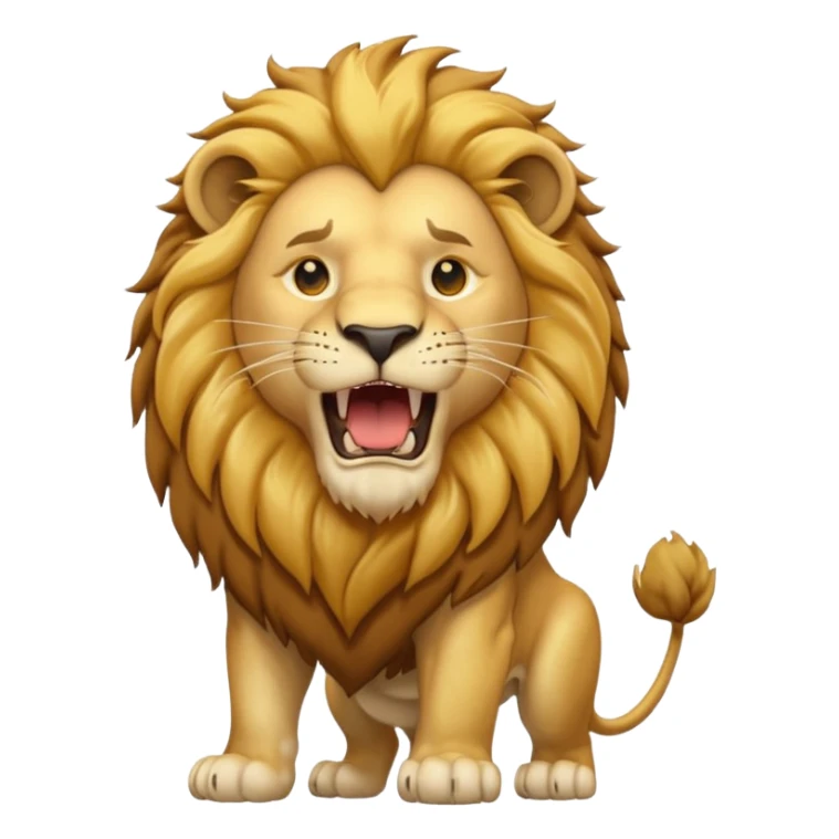 Lion – Golden mane, roaring, standing proudly sticker