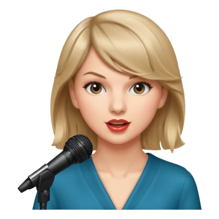 taylor swift is singing with mirco sticker