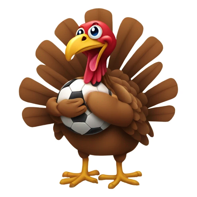 Turkey with football  sticker