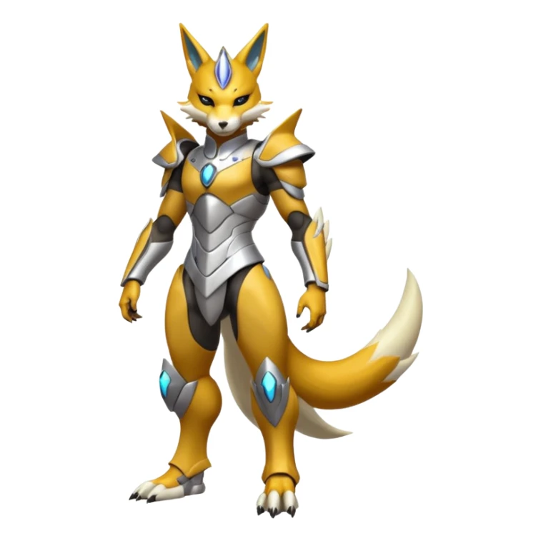Modern Futuristic Renamon (full body) sticker