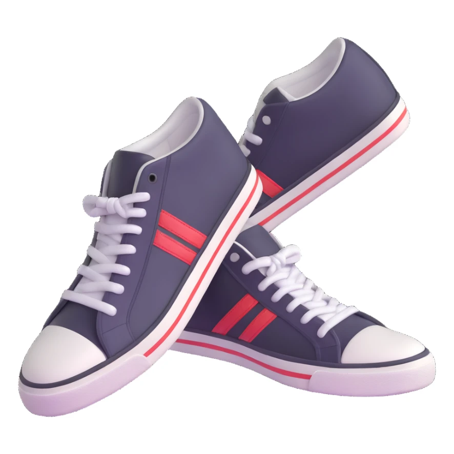 pair of retro sneakers sticker
