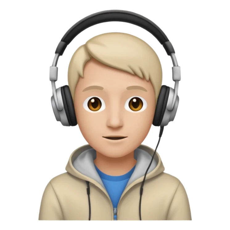 Someone listening to music sticker