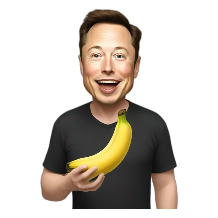Elon musk eating a banana sticker