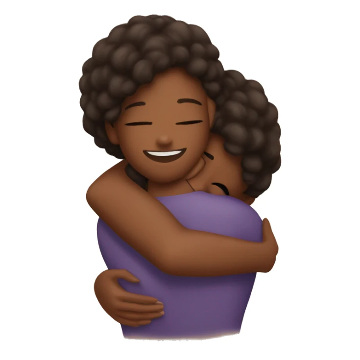 brown skin girl hugging self medium cose up sticker