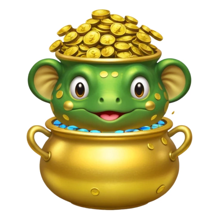 bufo stripe with pot of gold sticker