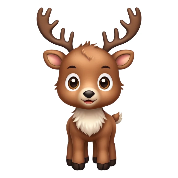 reindeer baby  cute, full body sticker