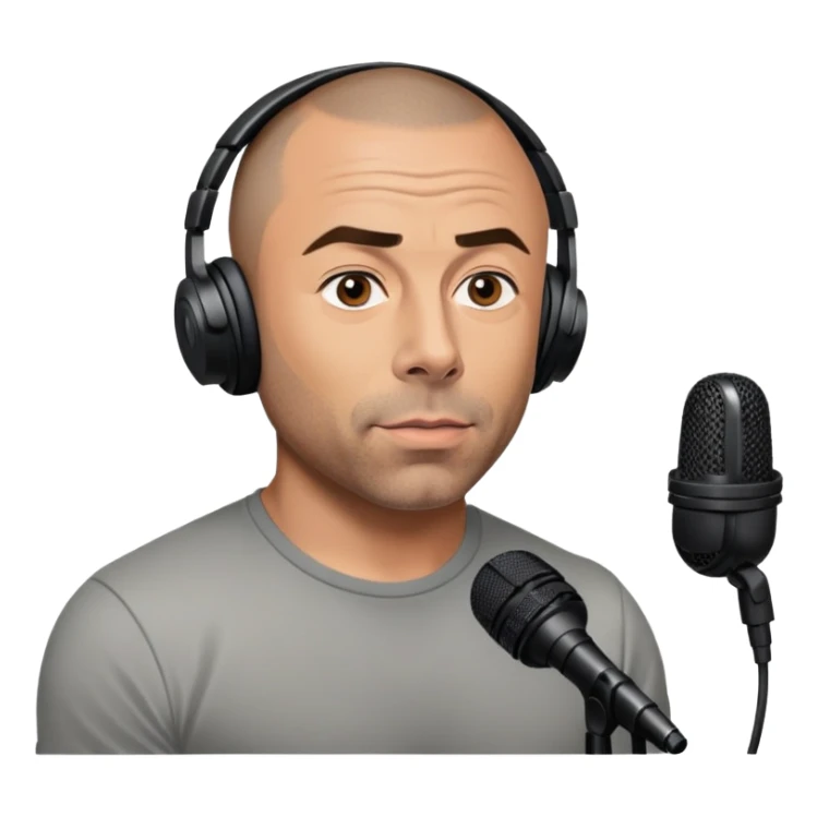 generate realistic detailed joe rogan podcast sticker