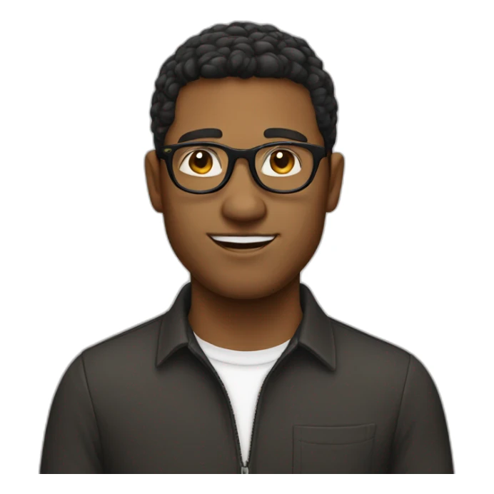 white-male-brown-hair-black-round-glasses sticker