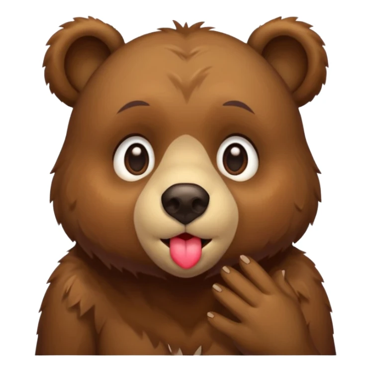 bear send kiss sticker
