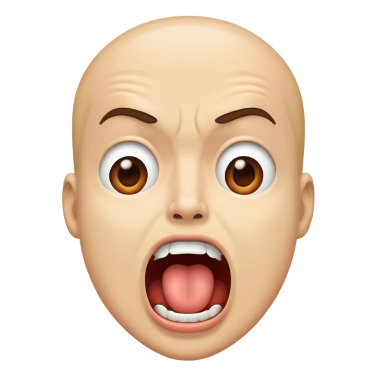 Moaning with mouth open wide  sticker