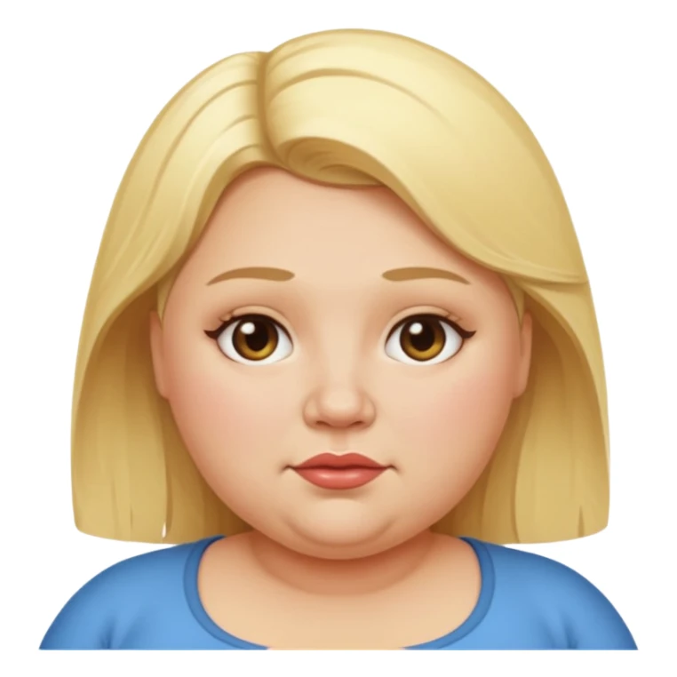 fat blonde woman with tiny shins sticker