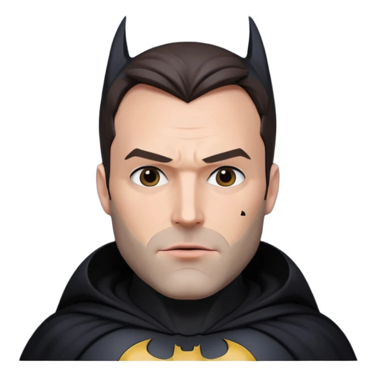 emoji of batman ben affleck sticker