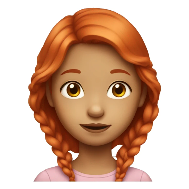 Little girl with red hair sticker