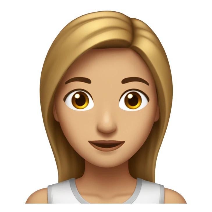 chica blanca d eiel, cono ojos marrones, con el pelo de color cereca, liso y que le llegue hasta los hombros sticker