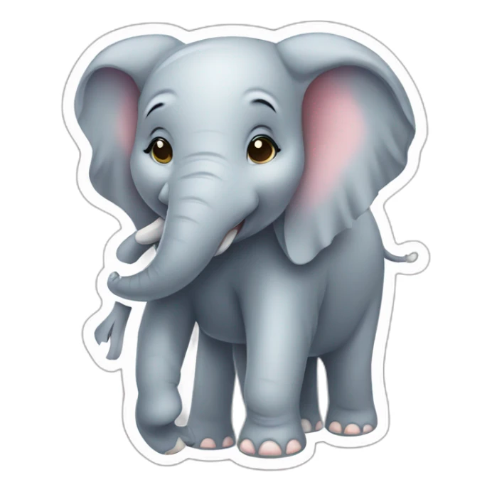 elephant sticker illustration  sticker